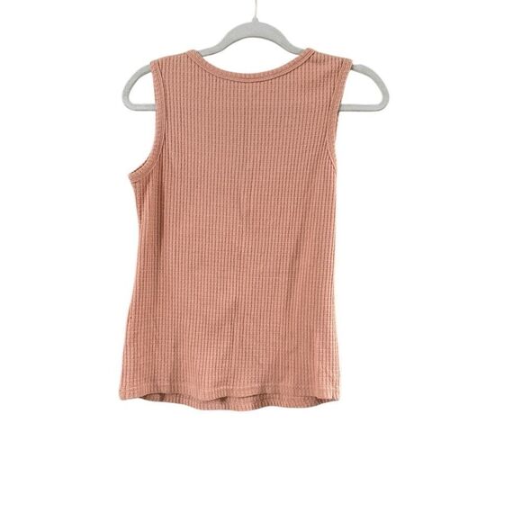 Peach Sleeveless V Neck Blouse Size Small - Picture 3 of 8